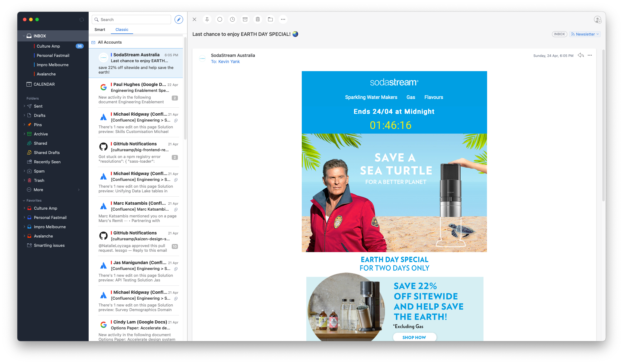 screenshot of Spark Mail for macOS